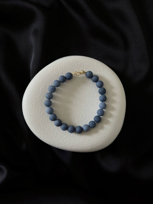 Zestaw bransoletek - jadeit matowy, Jeans